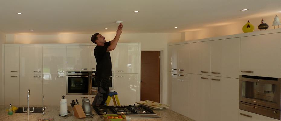 Domestic spot-light installation.